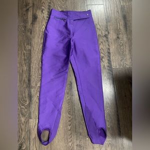 Vintage Profile Purple Ski Pants Lined Stirrup, Women’s Size 10 (Regular)